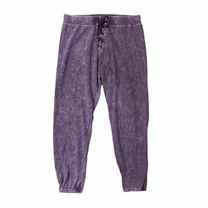 NWOT Splendid Navy Washed Out Blue Lace Tie Front Wide Leg Pants